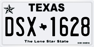 TX license plate DSX1628