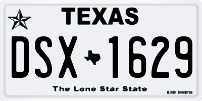 TX license plate DSX1629