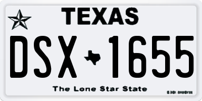 TX license plate DSX1655