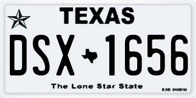 TX license plate DSX1656