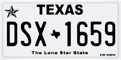 TX license plate DSX1659