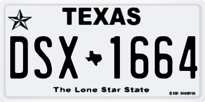 TX license plate DSX1664