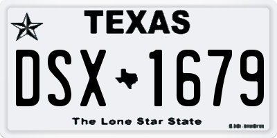 TX license plate DSX1679