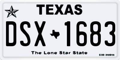TX license plate DSX1683