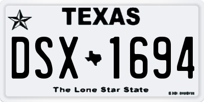 TX license plate DSX1694