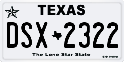 TX license plate DSX2322
