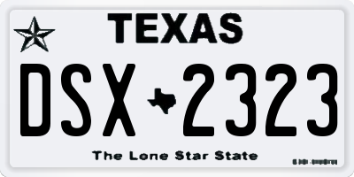 TX license plate DSX2323