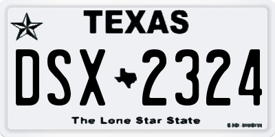 TX license plate DSX2324