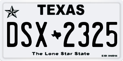 TX license plate DSX2325