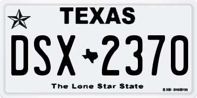 TX license plate DSX2370