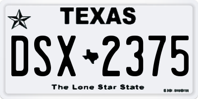 TX license plate DSX2375