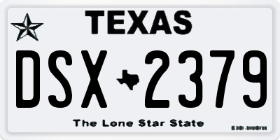 TX license plate DSX2379