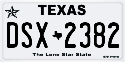 TX license plate DSX2382