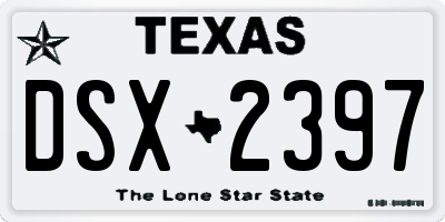 TX license plate DSX2397