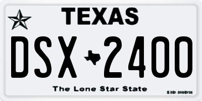 TX license plate DSX2400
