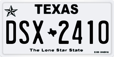 TX license plate DSX2410