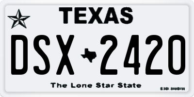 TX license plate DSX2420