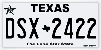 TX license plate DSX2422