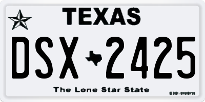 TX license plate DSX2425