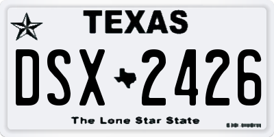 TX license plate DSX2426