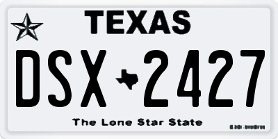 TX license plate DSX2427