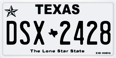 TX license plate DSX2428
