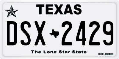 TX license plate DSX2429