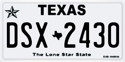 TX license plate DSX2430