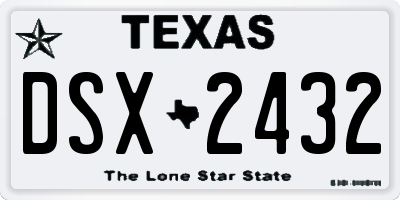 TX license plate DSX2432