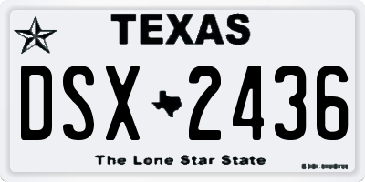 TX license plate DSX2436