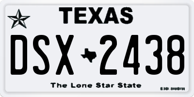 TX license plate DSX2438