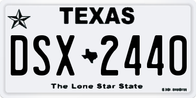 TX license plate DSX2440