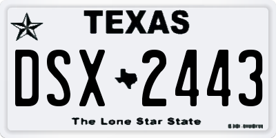 TX license plate DSX2443