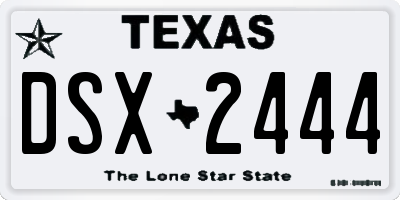 TX license plate DSX2444