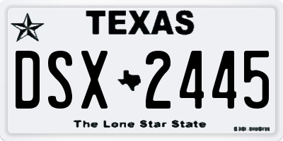 TX license plate DSX2445
