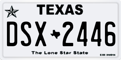 TX license plate DSX2446