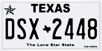 TX license plate DSX2448