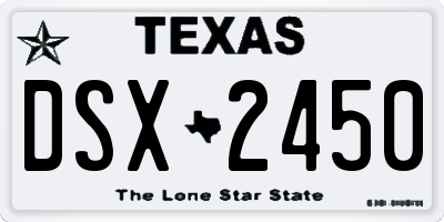 TX license plate DSX2450