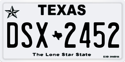 TX license plate DSX2452