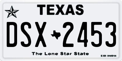 TX license plate DSX2453