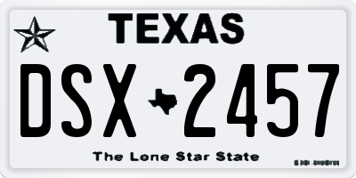 TX license plate DSX2457