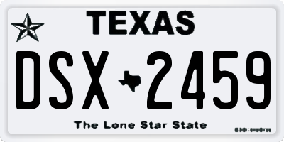 TX license plate DSX2459