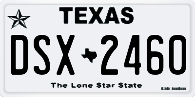 TX license plate DSX2460