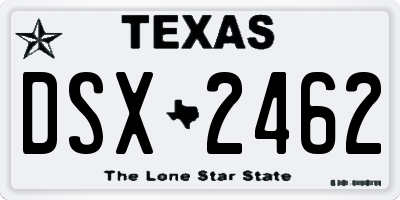 TX license plate DSX2462