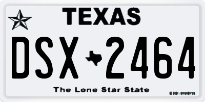 TX license plate DSX2464