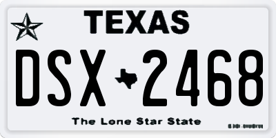 TX license plate DSX2468
