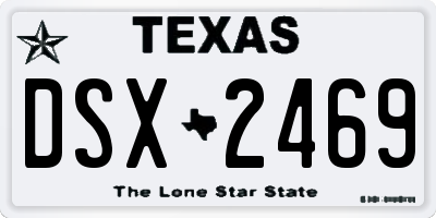 TX license plate DSX2469
