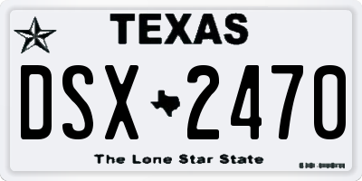 TX license plate DSX2470