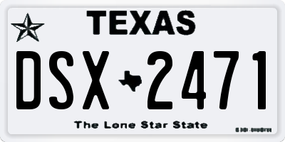 TX license plate DSX2471