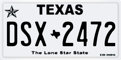 TX license plate DSX2472